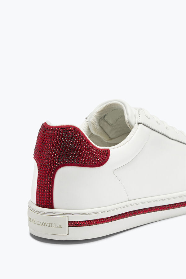 gioiello xtra cristallo bianco-rosso sneaker 15 rene caovilla