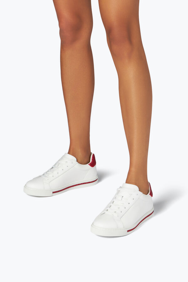 gioiello xtra cristallo bianco-rosso sneaker 15 rene caovilla
