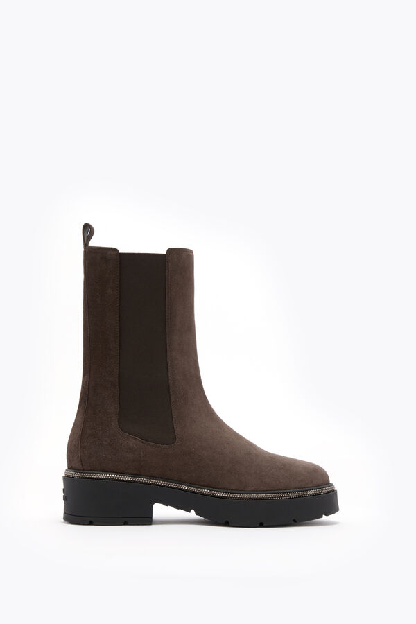 gioiello bika marrone ankle boot con cristalli 50 rene caovilla